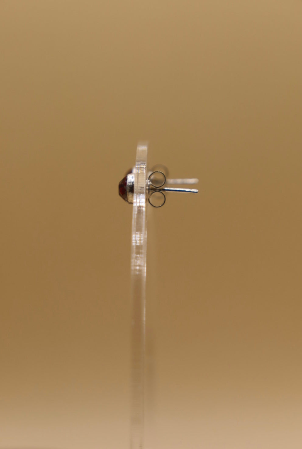 Recycled 925 Sterling Silver Studs filled with Red Wine Foil & Eco Resin