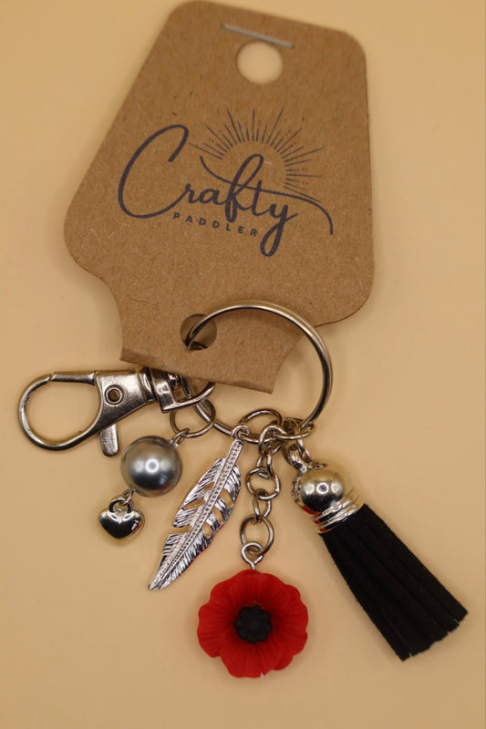Poppy Keyring No.5 (50% of the sale will be dontated to the Poppy Appeal)