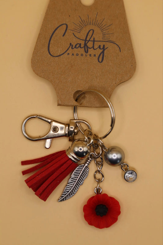 Poppy Keyring No.4 (50% of the sale will be dontated to the Poppy Appeal)