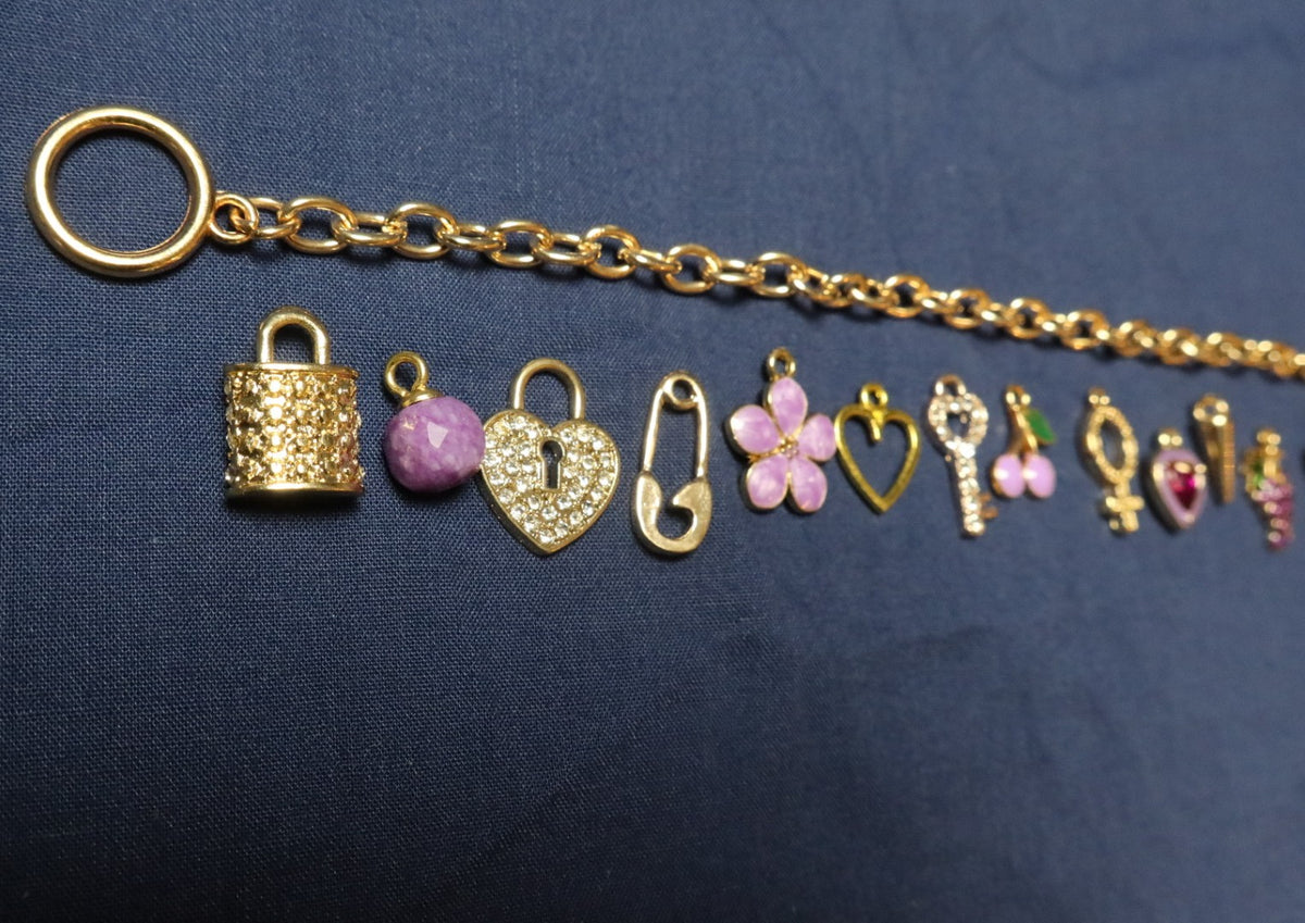 Purple Crush Charm Bracelet Making Kit (Gold)
