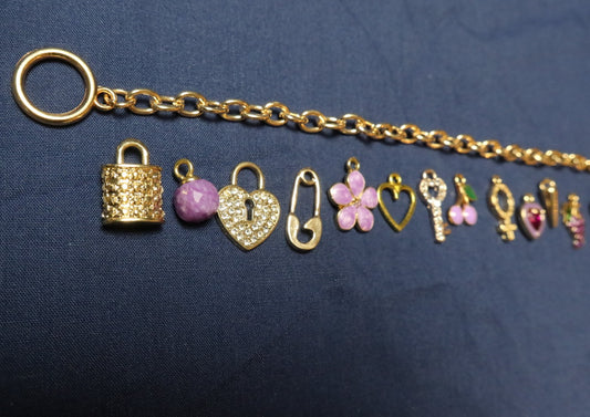 Purple Crush Charm Bracelet Making Kit (Gold)