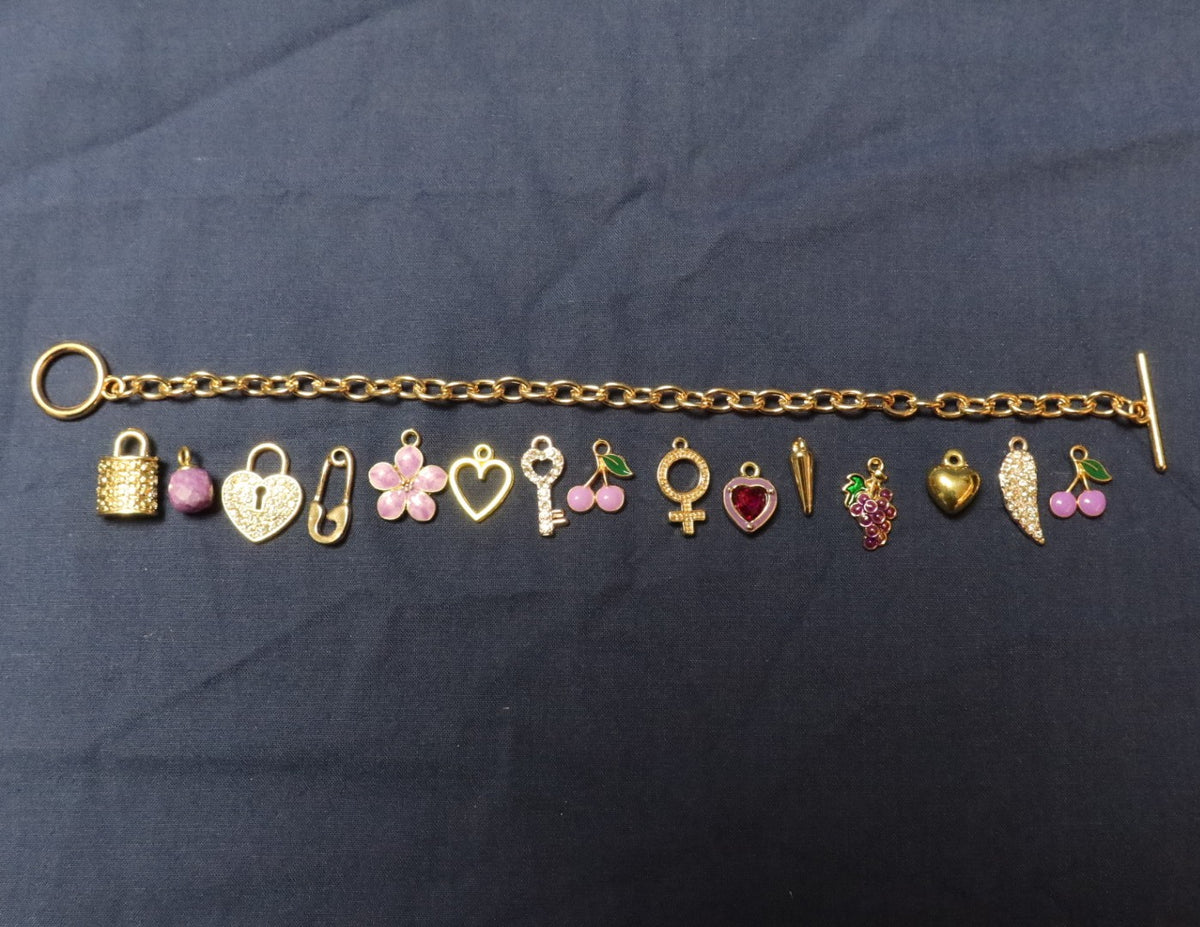 Purple Crush Charm Bracelet Making Kit (Gold)