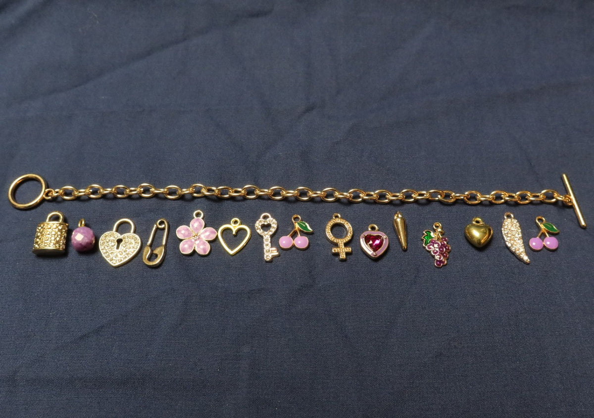 Purple Crush Charm Bracelet Making Kit (Gold)